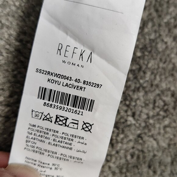 Refka Women's Palazzo Flare Pants Size 8 Blue Lined Pull On Casual Outerwear - Picture 6 of 11